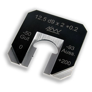 limit gap gauge for checking grooves (diameter and width)